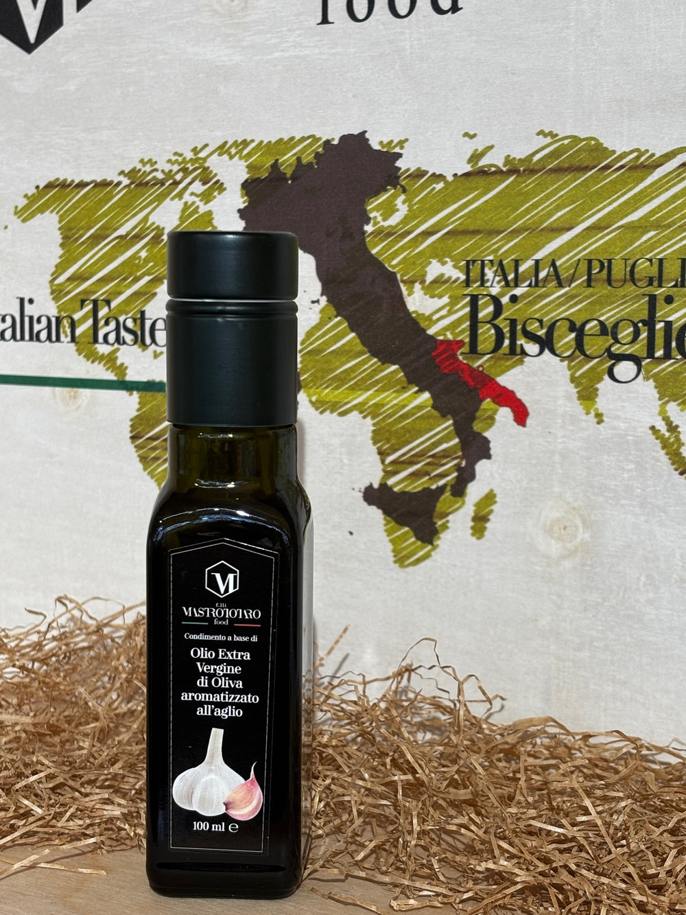 Olio Extra Vergine di Oliva aromatizzato all'AGLIO 100ml