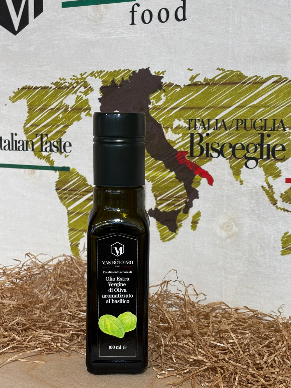 Olio Extra Vergine di Oliva aromatizzato al BASILICO 100ml