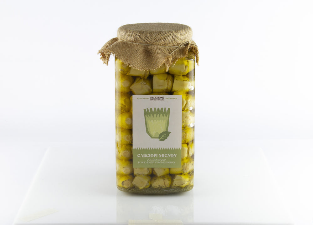 CARCIOFI MIGNON CON MENTUCCIA IN OLIO EXTRA VERGINE DI OLIVA 2750g