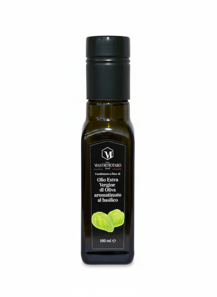 Olio Extra Vergine di Oliva aromatizzato al BASILICO 100ml