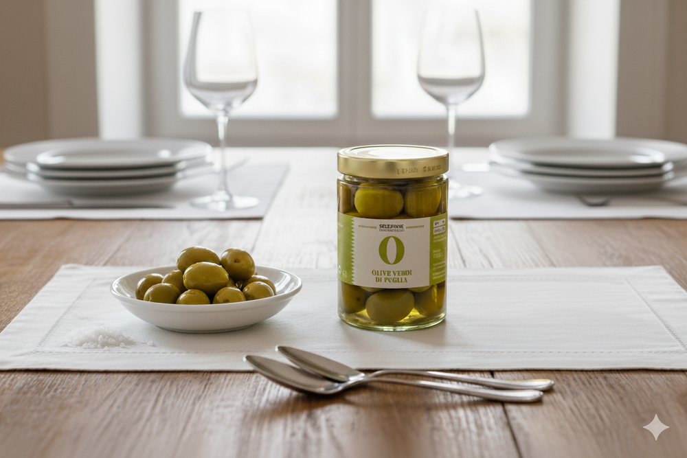 OLIVE VERDI DI PUGLIA 550g Selezione Mastrototaro