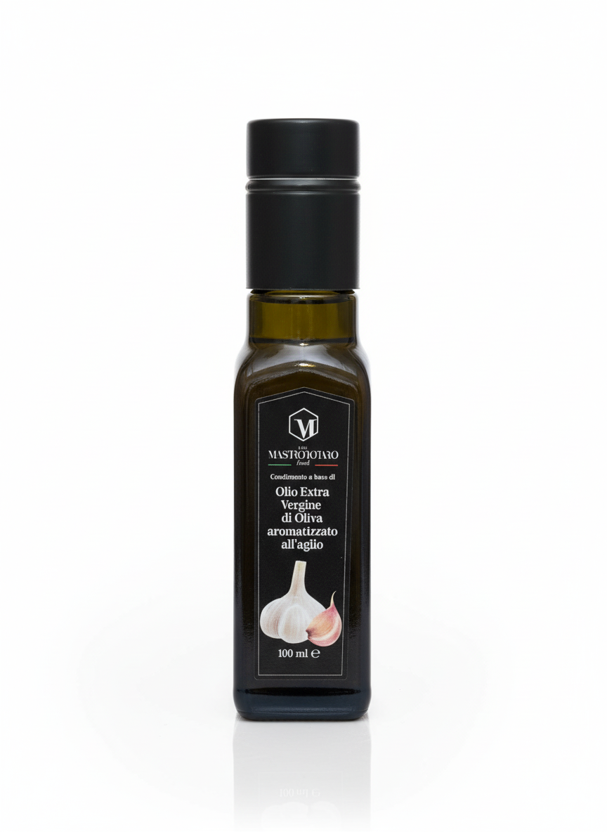 Olio Extra Vergine di Oliva aromatizzato all'AGLIO 100ml