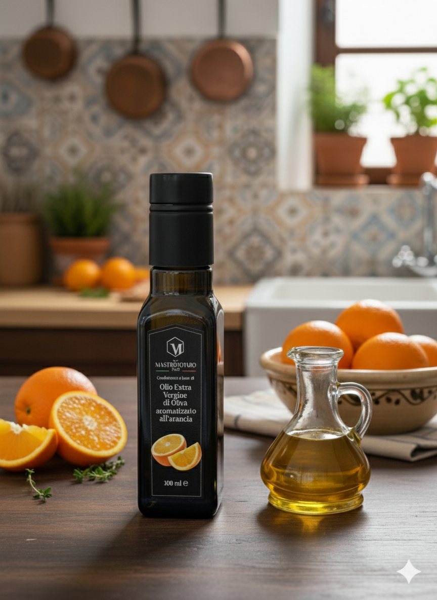 ORANGE-FLAVORED EXTRA VIRGIN OLIVE OIL 100ml