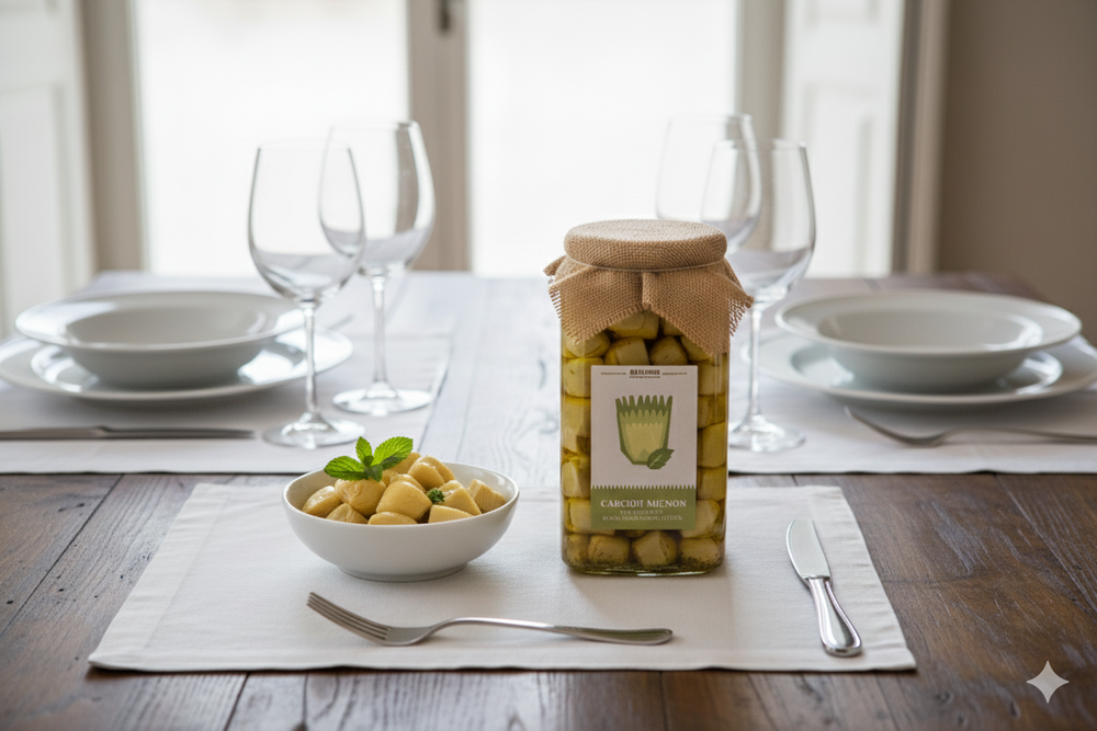 CARCIOFI MIGNON CON MENTUCCIA in olio extra vergine di oliva 2750g Selezione Mastrototaro