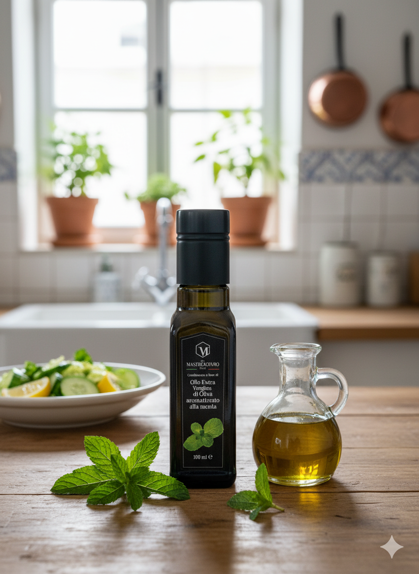 Olio Extra Vergine di Oliva aromatizzato alla MENTA 100ml