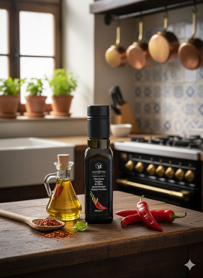 Olio Extra Vergine di Oliva aromatizzato al PEPERONCINO 100ml
