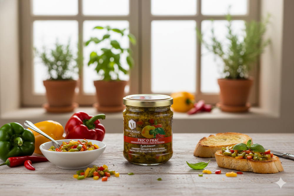 "PRIC O PRAC" BRUSCHETTA CON PEPERONI E PEPERONCINO 170g