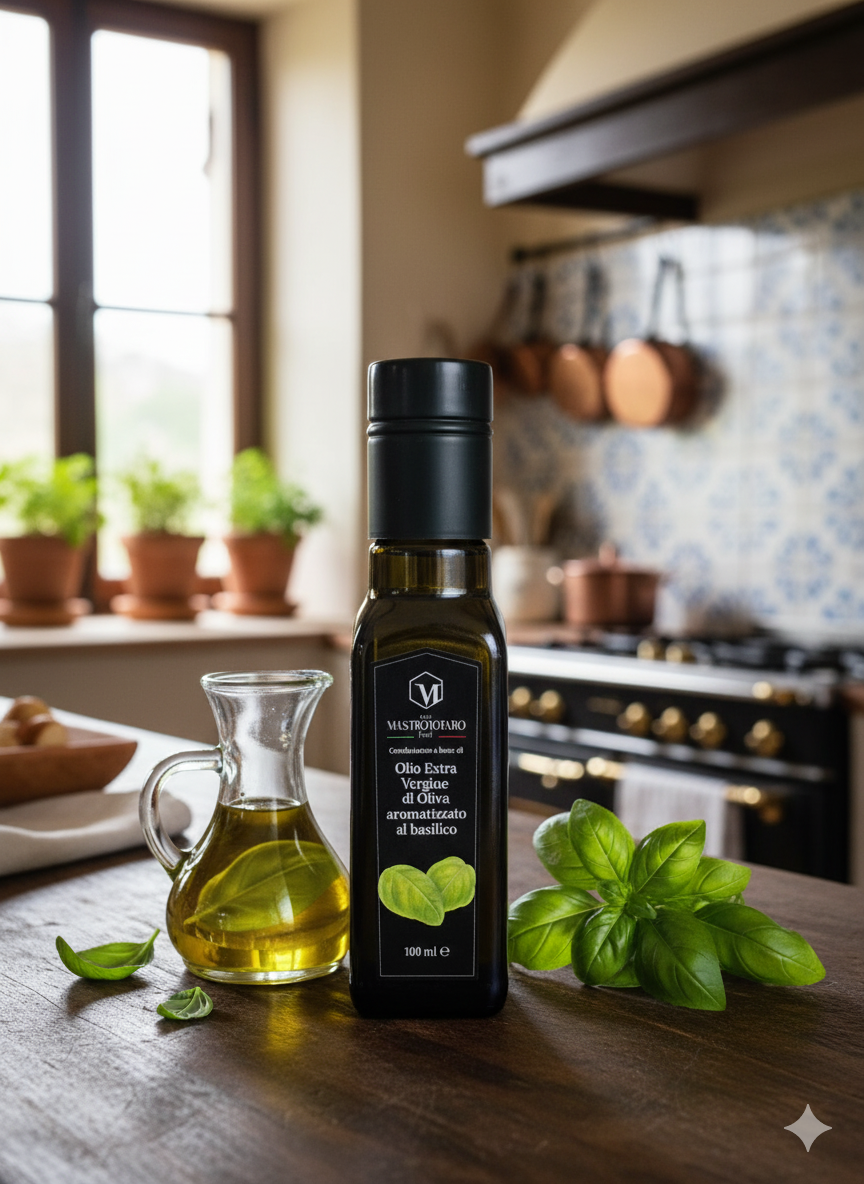 Basil Flavored Extra Virgin Olive Oil 100ml