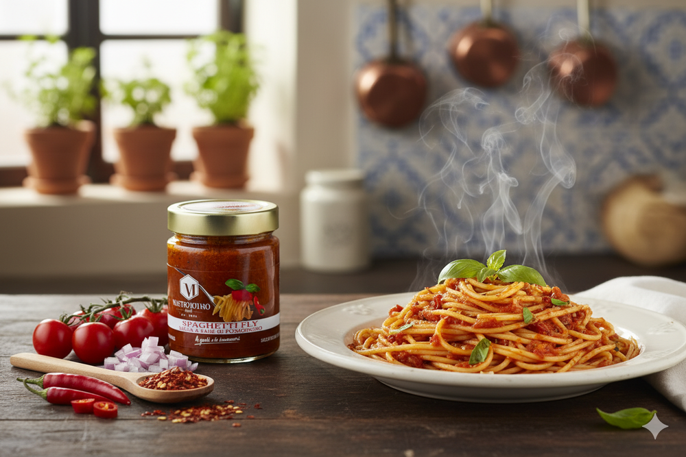 SPAGHETTI FLY 280g (sugo pronto piccante)