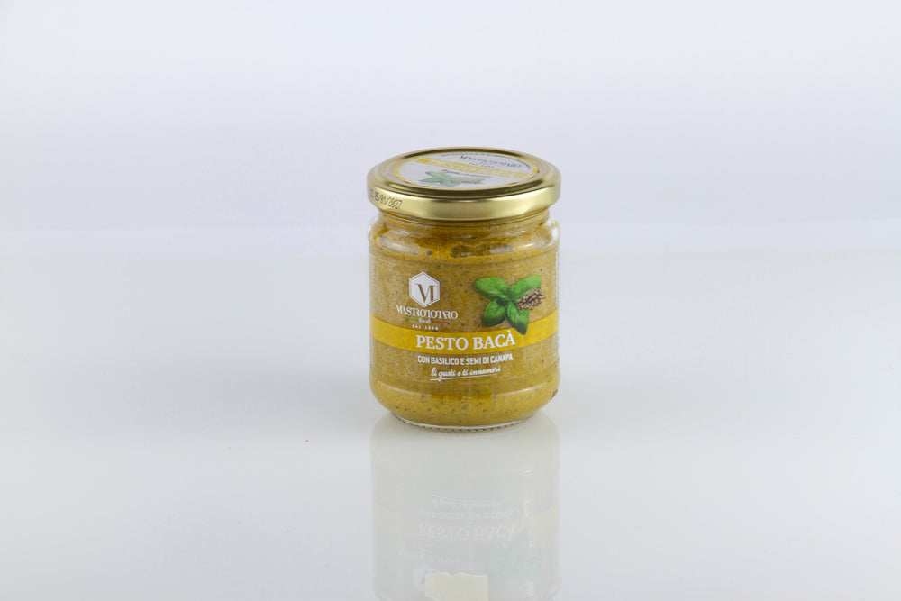 PESTO BACA' 180g (con basilico e semi di canapa)